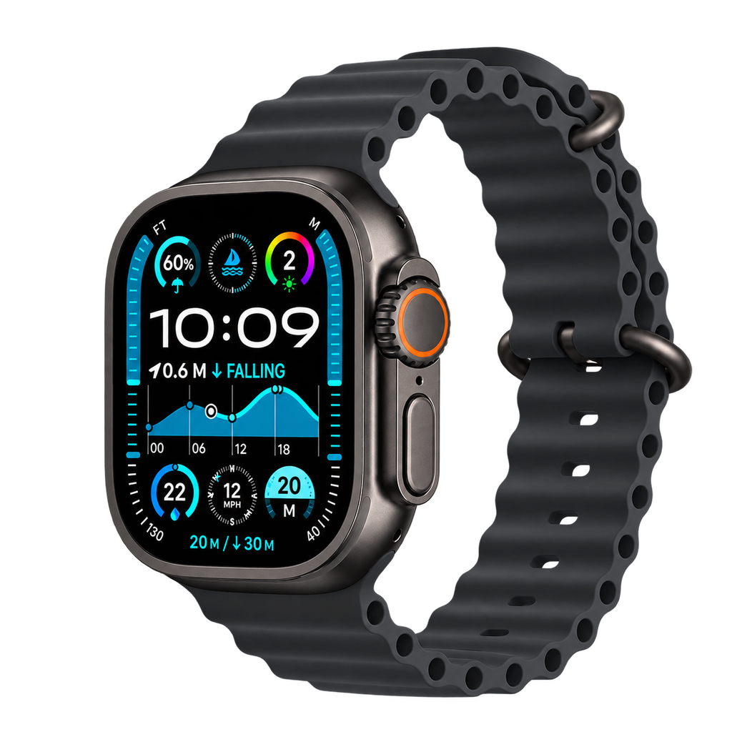 Apple Watch Ultra 49mm - Titanium Black - Black Ocean - Als Nieuw (MARGE)